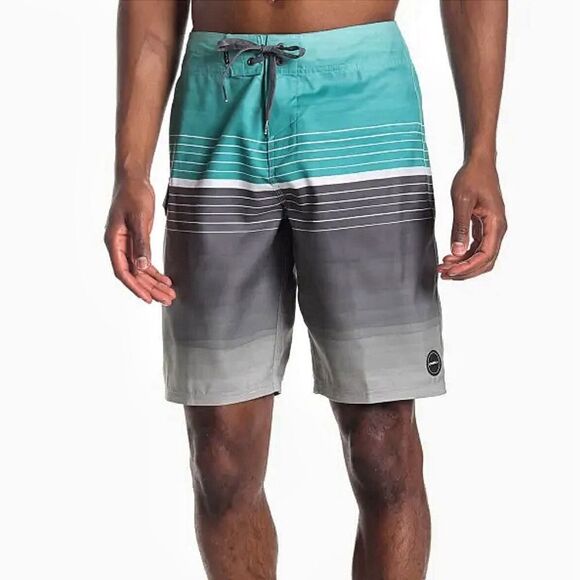 O’Neill Board Shorts High Tide Stripe Beach Men’s 30 Waist Swim - Picture 1 of 13